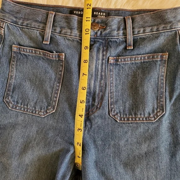 Veronica Beard Wide Leg Patch Pocket Jeans Size 26 - Picture 11 of 15